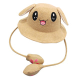 Maxbell Baby Kids Funny Ear Summer Cap Beach Sun Straw Hat Headwear Khaki