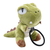 Maxbell Hair Ring Dinosaur Head Rope Plush Toy Short Plush Toy for Kids Green B