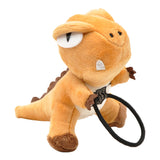 Maxbell Hair Ring Dinosaur Head Rope Plush Toy Short Plush Toy for Kids Kahki B