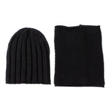 Maxbell 2 in 1 Unisex Baby Soft Warm Knitted Hat & Scarf Winter Set 0-3T Black