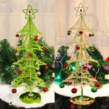 Maxbell Mini Table Top Christmas Tree Ornaments Chrismas Home Party Decoration Gold