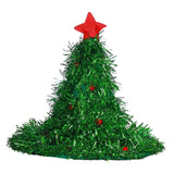 Maxbell Glitter Christmas Hat XMAS Santa Family Hats For Adults Kids Baby Green