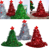 Maxbell Glitter Christmas Hat XMAS Santa Family Hats For Adults Kids Baby Silver