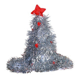 Maxbell Glitter Christmas Hat XMAS Santa Family Hats For Adults Kids Baby Silver