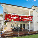 Maxbell Holiday Christmas Party Banner Outdoor Garden Wall Decorations Santa