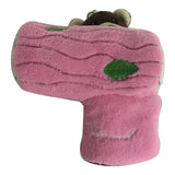 Maxbell Novelty Plush Bear Golf Headcover Golf Putter Head Covers Creative Pink