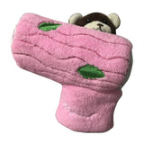 Maxbell Novelty Plush Bear Golf Headcover Golf Putter Head Covers Creative Pink