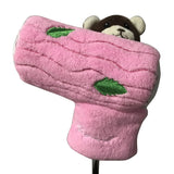 Maxbell Novelty Plush Bear Golf Headcover Golf Putter Head Covers Creative Pink