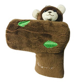 Maxbell Novelty Plush Bear Golf Headcover Golf Putter Head Covers Creative Brown