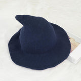 Maxbell Halloween Witch Hat Modern Knitting Cap Party Outfit Accessories Navy