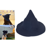 Maxbell Halloween Witch Hat Modern Knitting Cap Party Outfit Accessories Navy