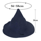 Maxbell Halloween Witch Hat Modern Knitting Cap Party Outfit Accessories Navy