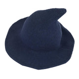 Maxbell Halloween Witch Hat Modern Knitting Cap Party Outfit Accessories Navy