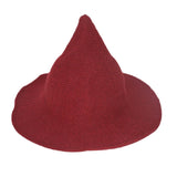 Maxbell Halloween Witch Hat Modern Knitting Cap Party Outfit Accessories Red