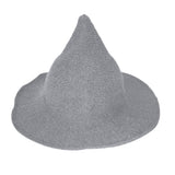 Maxbell Halloween Witch Hat Modern Knitting Cap Party Outfit Accessories Light grey