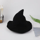 Maxbell Halloween Witch Hat Modern Knitting Cap Party Outfit Accessories Black