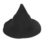 Maxbell Halloween Witch Hat Modern Knitting Cap Party Outfit Accessories Black