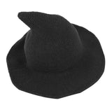 Maxbell Halloween Witch Hat Modern Knitting Cap Party Outfit Accessories Black