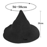 Maxbell Halloween Witch Hat Modern Knitting Cap Party Outfit Accessories Black