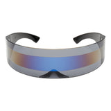 Maxbell  Space Party Cosplay Costume Futuristic One-piece Bar Novelty Glasses Gray