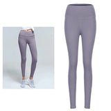 Maxbell Womens Seamless Yoga Pants High Waist Push Up Leggings Light Purple M