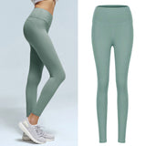 Maxbell Womens Seamless Yoga Pants High Waist Push Up Leggings Light Green M