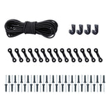 Maxbell Kayak Deck Rigging Kit: Bungee Cord + J Hooks + Tie Down Pad Eyes + Rivets
