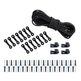 Maxbell Kayak Deck Rigging Kit: Bungee Cord + J Hooks + Tie Down Pad Eyes + Rivets