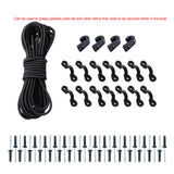 Maxbell Kayak Deck Rigging Kit: Bungee Cord + J Hooks + Tie Down Pad Eyes + Rivets