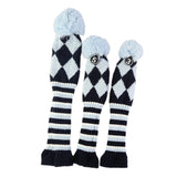 Maxbell 3pcs Golf Knitted Club Head Covers Driver, Fairway Headcover Light Blue