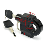Maxbell Motorcycle Helmet Lock Security Padlock 7/8" 22-26mm Handlebar w/ Keys