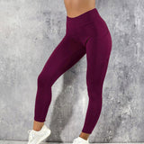 Maxbell Workout Leggings Gym Sportswear Yoga Pants Fitness Tights Trouser Red L