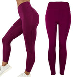 Maxbell Workout Leggings Gym Sportswear Yoga Pants Fitness Tights Trouser Red L