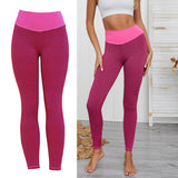 Maxbell Sexy Butt Lifting Leggings Honeycomb High Waisted Workout Tights L Pink