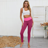 Maxbell Sexy Butt Lifting Leggings Honeycomb High Waisted Workout Tights L Pink