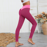 Maxbell Sexy Butt Lifting Leggings Honeycomb High Waisted Workout Tights L Pink