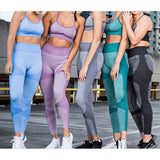 Maxbell Yoga Outfits for Women 2 Piece Set Workout Leggings Sports Bra  S Green