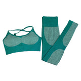 Maxbell Yoga Outfits for Women 2 Piece Set Workout Leggings Sports Bra  S Green