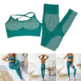 Maxbell Yoga Outfits for Women 2 Piece Set Workout Leggings Sports Bra  S Green