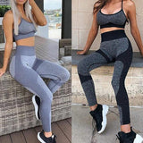 Maxbell Yoga Outfits for Women 2 Piece Set Workout Leggings Sports Bra  M Blue