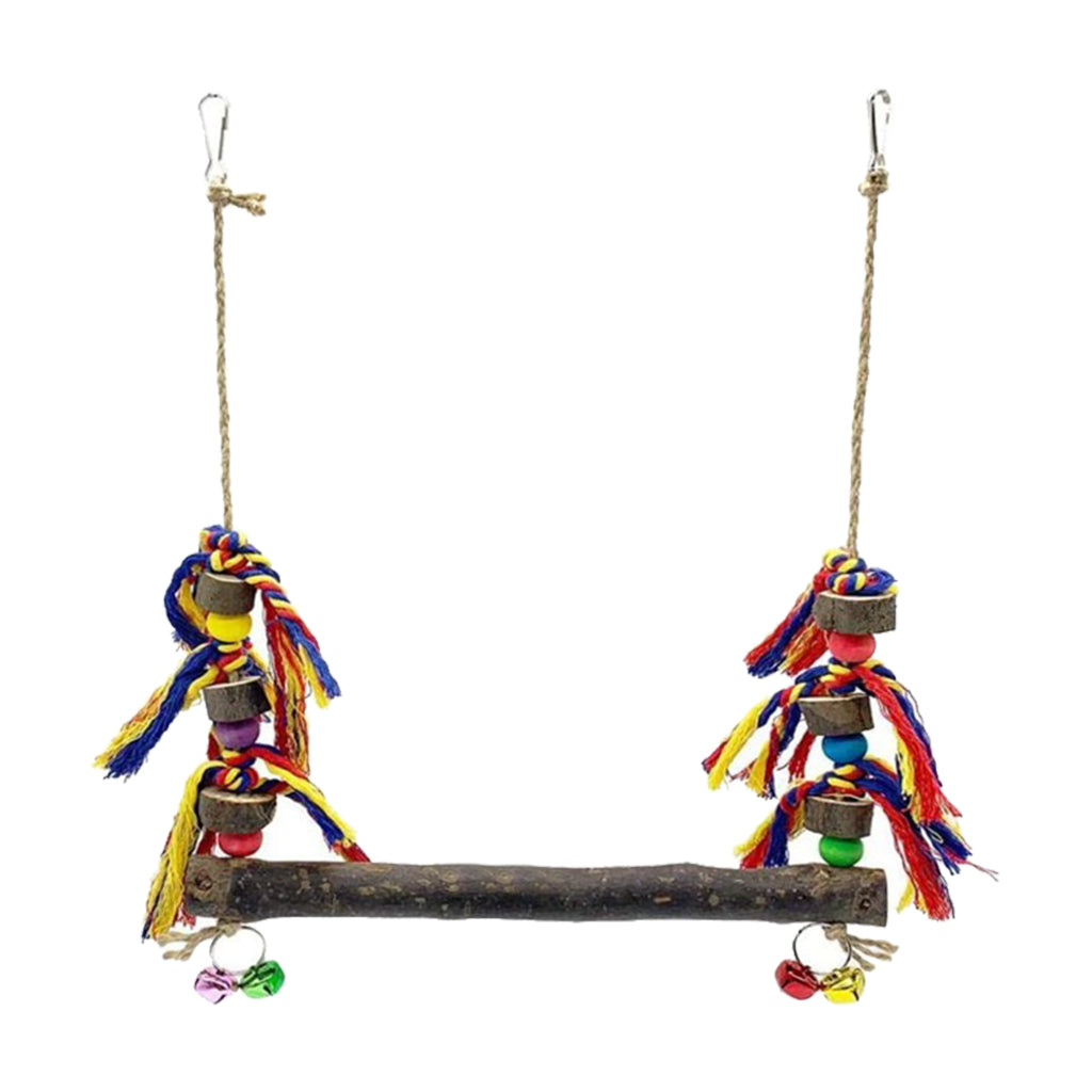 Maxbell Chicken Swing Large Parrots Wooden Perch for Hen Large Birds Macaws Canary B