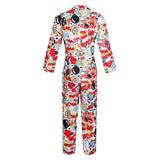 Maxbell Men's Adult Disco Costume 1980s Disco Singer Clothing for Halloween Party XL