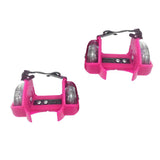 Maxbell Adjustable Kid Heel Wheels Skates Roller Flash Roller Skating Shoes Pink
