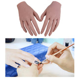 Maxbell Practice Nail Art Training Model Hand Jewelry Ring Display Hands Wheat Skin