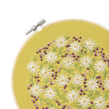 Maxbell Embroidery Hoop Kids Adult Cross Stitch Threads Kits - Flower Leaves Style 5