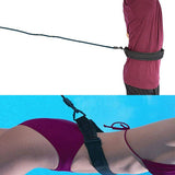 Maxbell Swim Bungee Training Belt Swimming Resistance Safety Leash Exerciser  Black