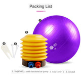 Maxbell Yoga Ball w/Pump Anti Burst Exercise Balance Workout Stability 65CM Purple