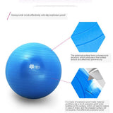 Maxbell Yoga Ball Fitness Ball Slimming Explosion-Proof Balance Ball Water Blue 75cm