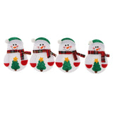 Maxbell 4pcs Christmas Tableware Cutlery Bag Silverware Holder Table Decor Snowman 1