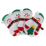 Maxbell 4pcs Christmas Tableware Cutlery Bag Silverware Holder Table Decor Snowman 1